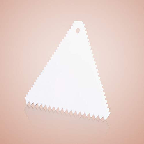5Pcs Plastic White Cake Decorative Triangle Cream Scrapers Set Cake Spatulas Kitchen Baking Mold Diy Accesssories Tool