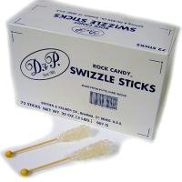 Dryden White Sugar Swizzle Sticks, 72-Count Package