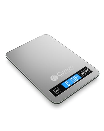 Curaze Digital Food Weight Machine For Kitchen Up To 10 Kg Capacity - Accurate Kitchen Weighing Scale For Home Baking, Cooking &