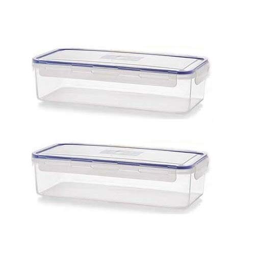 Antorn Plastic Container  2200Ml, Pack Of 2, Transparent