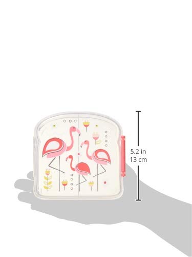 Sugarbooger Good Lunch Sandwich Box, Flamingo, 1 Count (Pack Of 1)