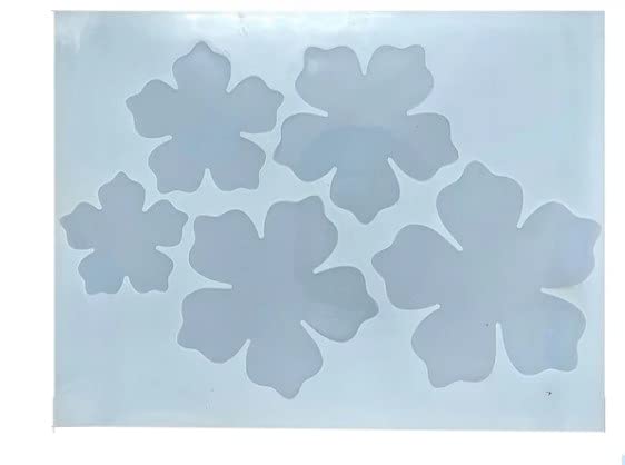 Ditya Crafts 3D Flower 5 In 1 Resin Mold,Silicone Molds For Resin Casting,Silicone Agate Flower Molds For Making Resin Geode,Aga