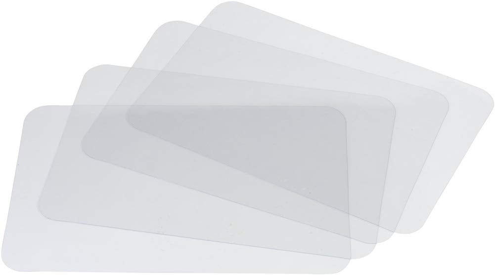 Wetop Translucent Plastic Placemats Set Of 4 For Dining Table, Keeps Table Or Desktop Cloth Cleaner, Washable, Heat Resistant, N