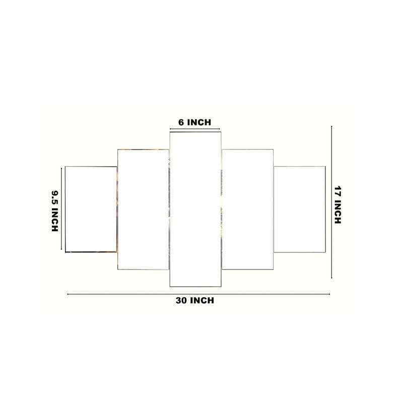Kusshal Craft Set Of Five Mdf Framed 3D Wall Painting For Home Decoration, Big Size Painting For Living Room, Bedroom (17X30 Inc
