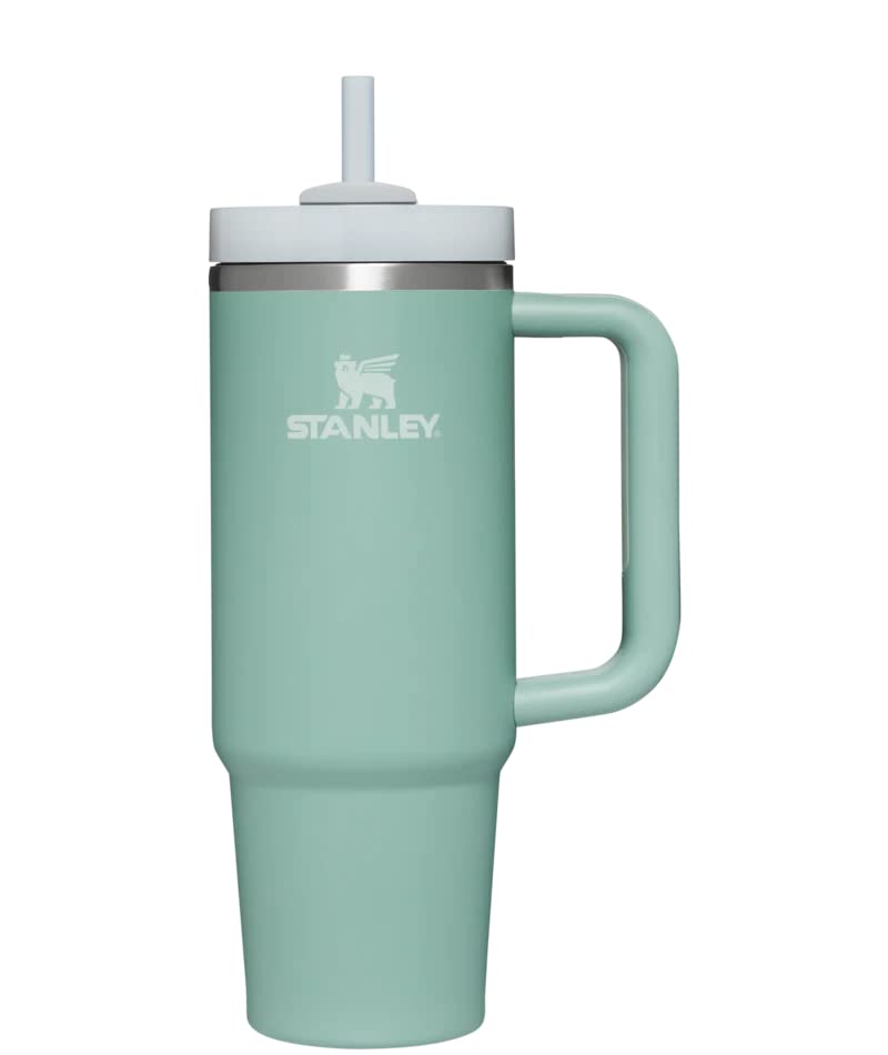 Stanley Adventure Eucalyptus 30Oz - Reusable Vacuum Quencher Tumbler With Straw, Leak Resistant Lid, Insulated Cup, Maintains Co