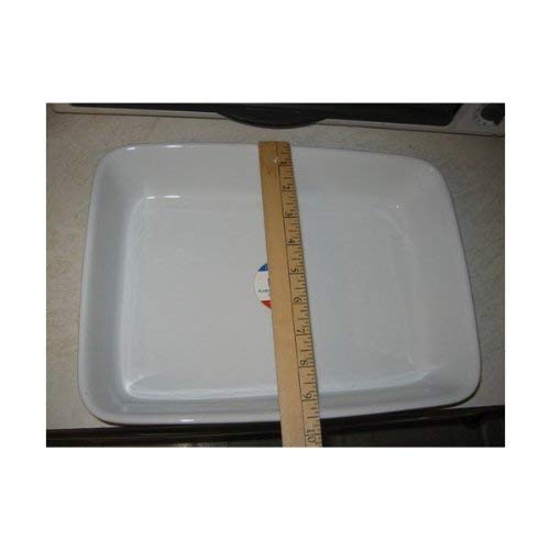 Hic Oblong Rectangular Baking Dish Roasting Lasagna Pan, Fine White Porcelain, 13-Inches X 9-Inches X 2.5-Inches, 13 X 9