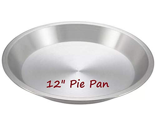 Ame D'Essence (1Pc-12) Aluminum Pie Pan Commercial Grade Round Pie Plate Size 12'' X 1Mm Thick