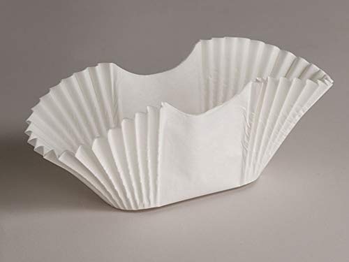 Hoffmaster 610750 Fluted Burger Cup/Taco Holder/Bagel Blanket, 3-3/4'' Diameter X 2-5/8'' Height, White (8 Packs Of 250)