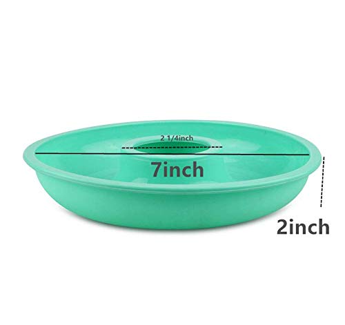 Dodxiaobeul 7 Inch Silicone Baking Molds,Fluted Tube Cake Pans,Round Shape Non Stick Molds,Silicone Oven Safe Chocolate Mousse D