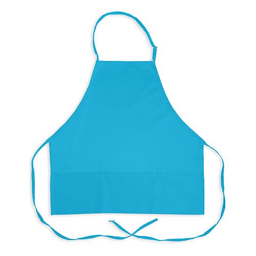Kng Teal 3 Pocket Adjustable Bib Apron For Men And Women - Pack Of 6