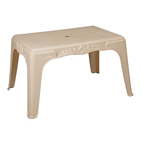 Prima 5015 Center Dining Coffee Table/Tea Table/Teapoy For Home, Office & Outdoor Marble Beige Color