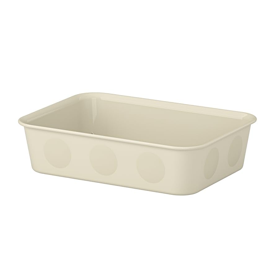Establisher Nojig Plastic Storage Organiser, 15X20X5 Cm, Beige, Pack Of 3