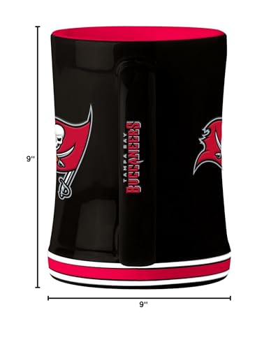 Tampa Bay Buccaneers Coffee Mug 14oz Sculpted Relief Team Color