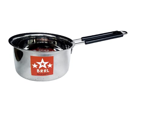 Brrl Stainless Steel Heavy Sause Pan To Make Tasty Tea & Coffee Induction And Gas Compatible (Size 1 Litre)