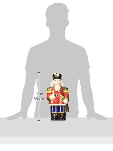 Cosmos Gifts 56801 Nutcracker Cookie Jar, 14-3/4-Inch, Red