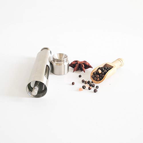 Grillmatic - One-Handed, Mini Thumb Push Button, Stainless Steel, Himalayan Sea Salt, Black Peppercorn And Gourmet, Stove, Grill