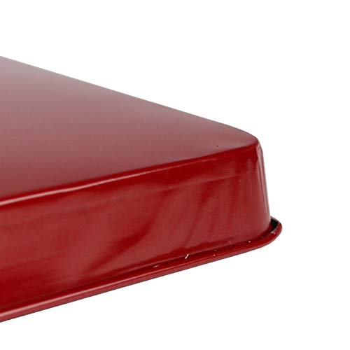 Reston Lloyd 2-Piece Rectangular Tin Burner Cover, 19.75-Inch By 11-Inch, Red