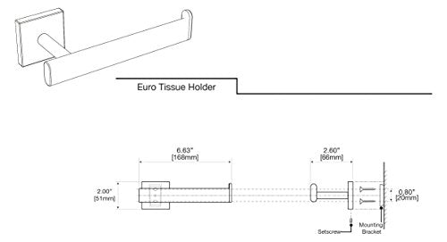 Gatco 4063 Elevate  European Toilet Tissue Holder  Brushed Brass