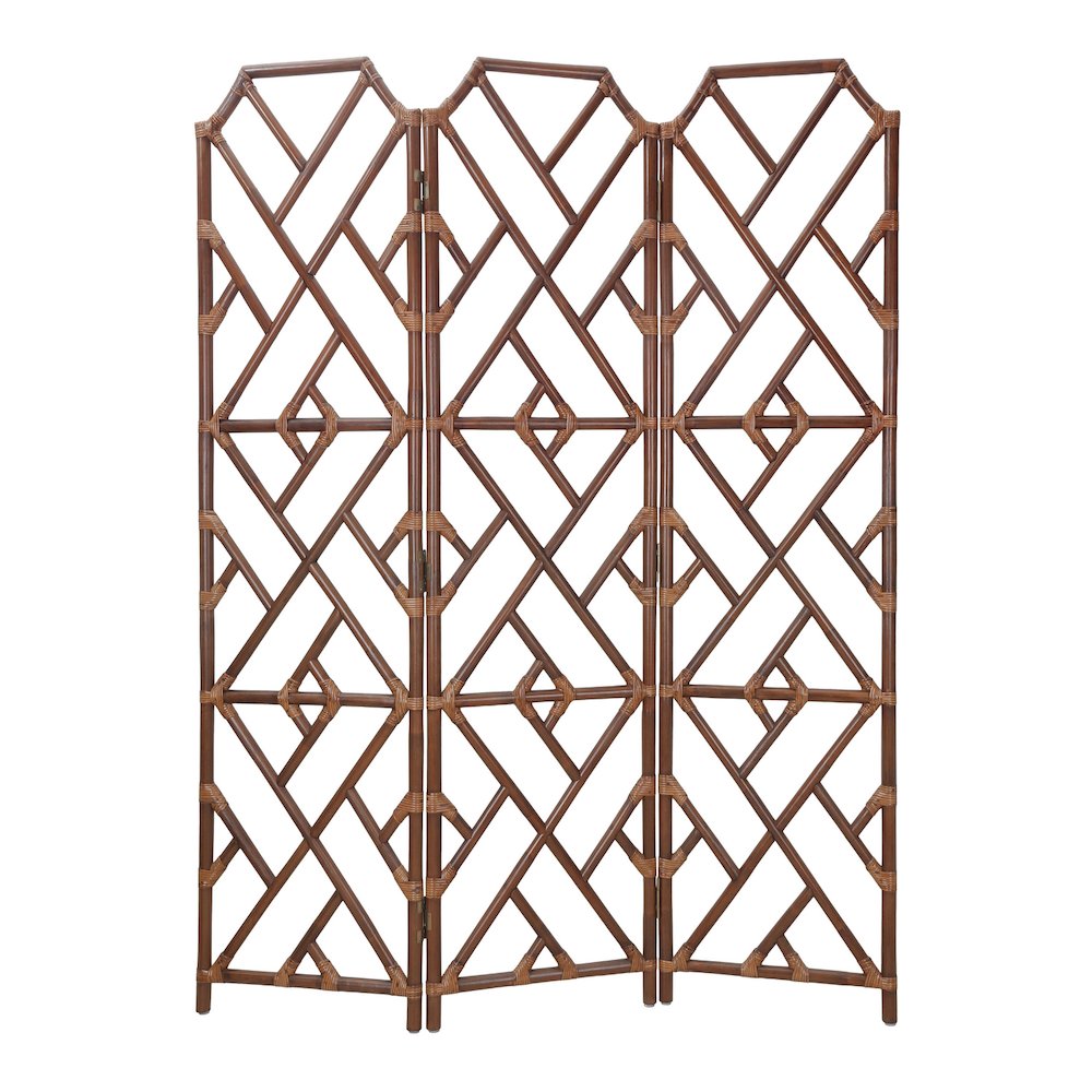 Kara Rattan Room Divider  Cane Brown