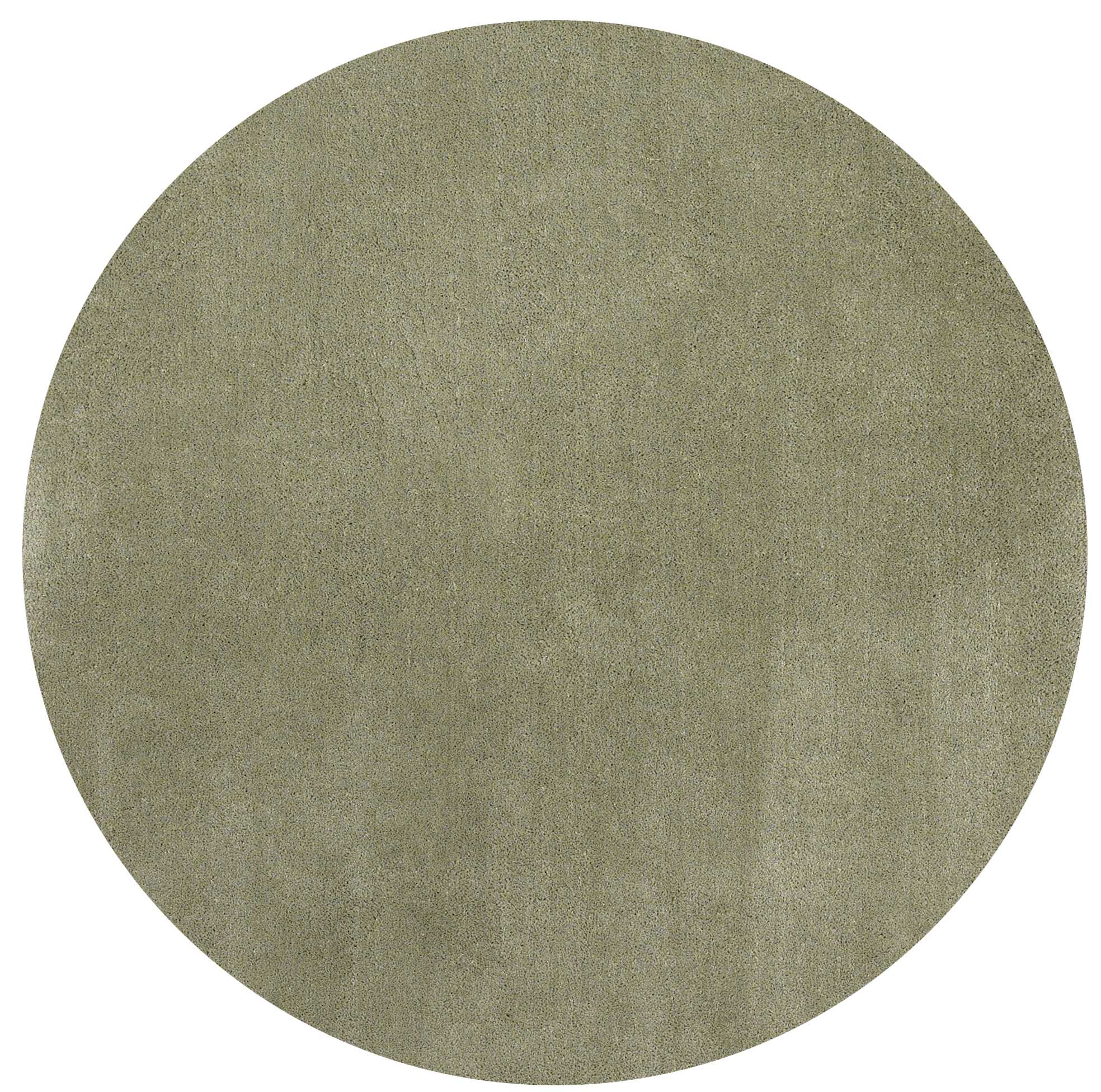 6 Round  Polyester Sage Area Rug