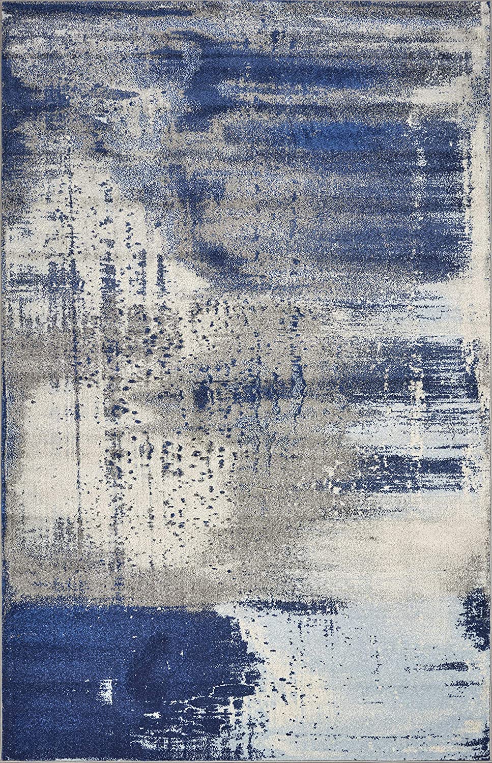 99 X 122 Ice Blue Polypropylene Rug
