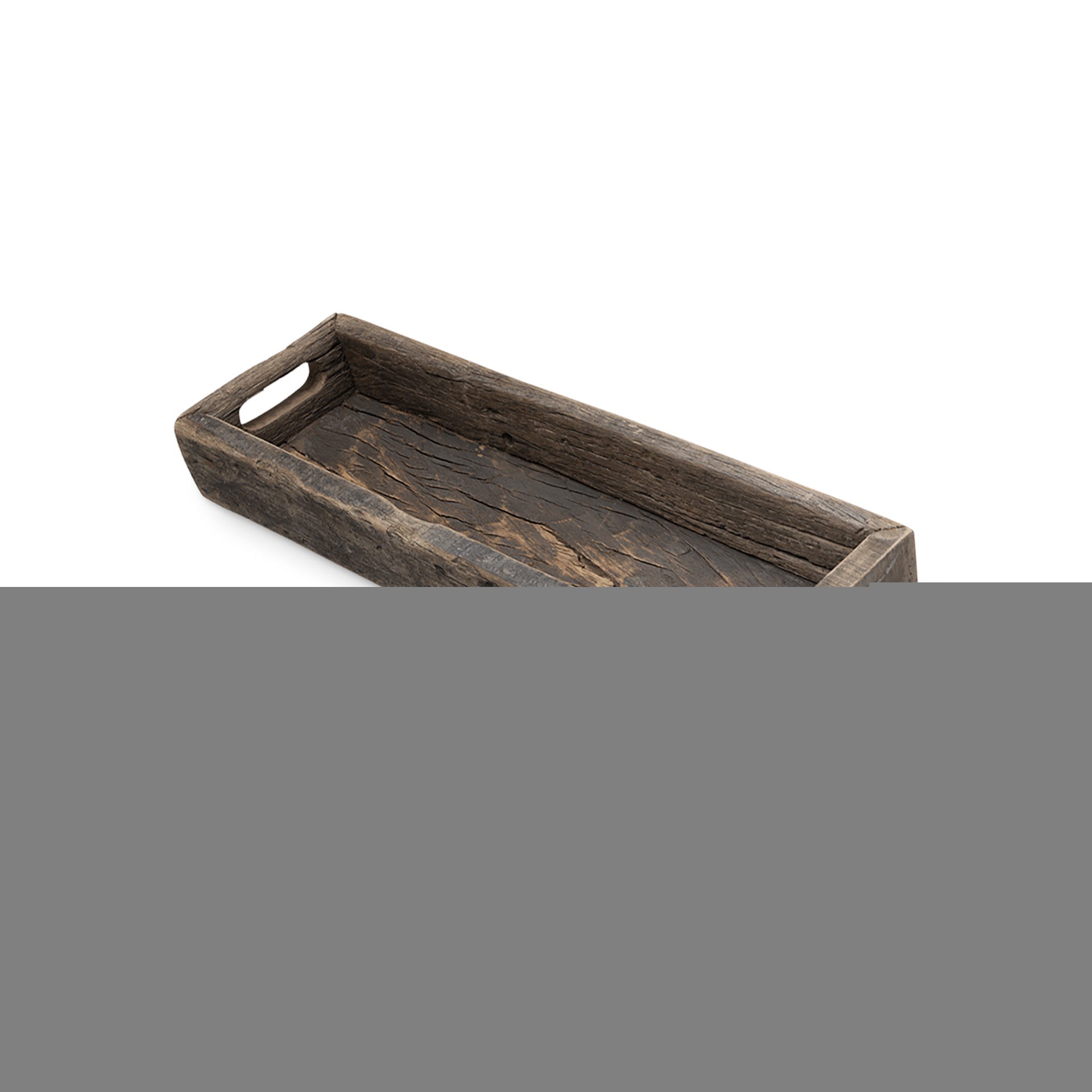 Small Natural Brown Reclaimed Wood With Grains And Knots Highlight Tray