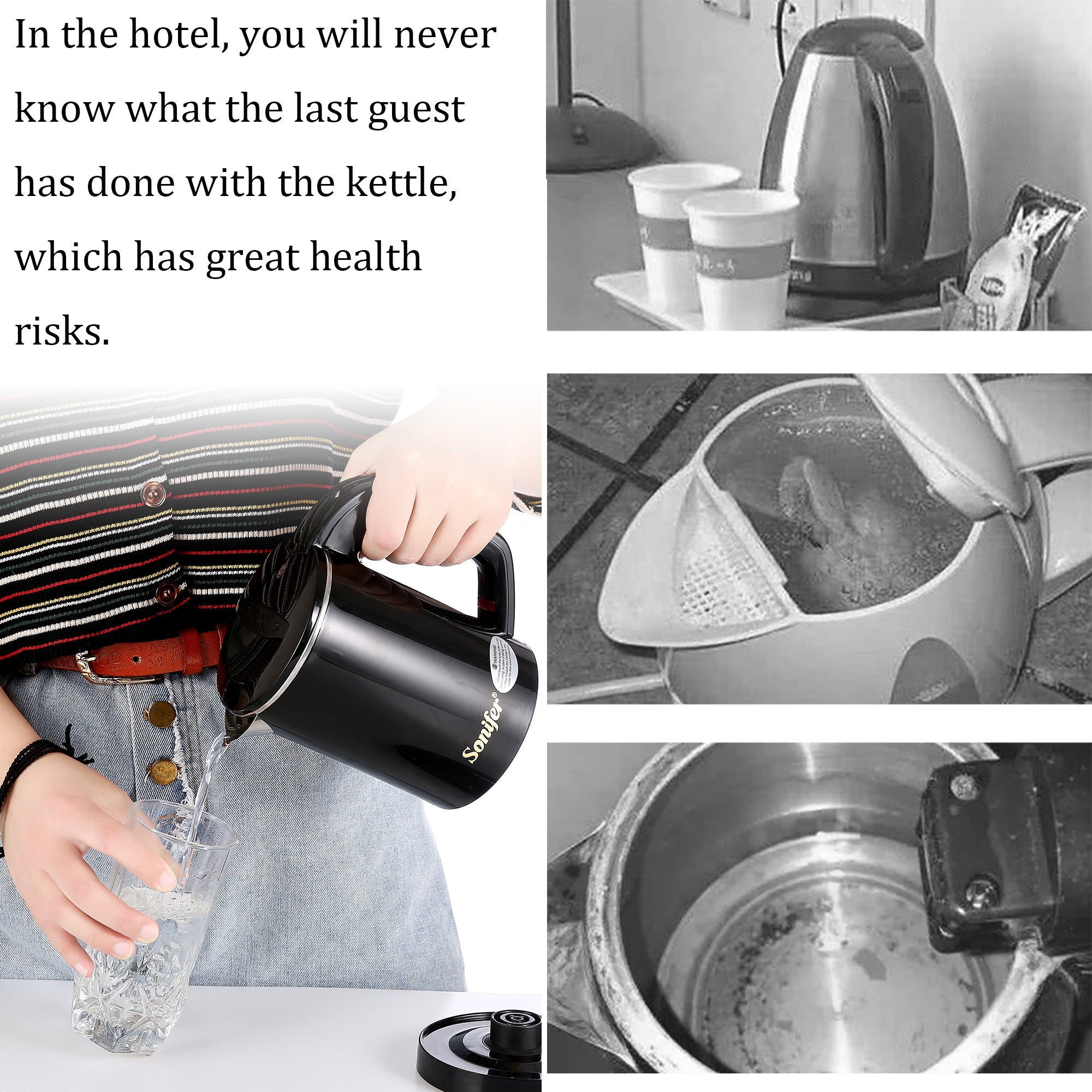 Kettle Thickened 304 Steel Anti-scald Plastic