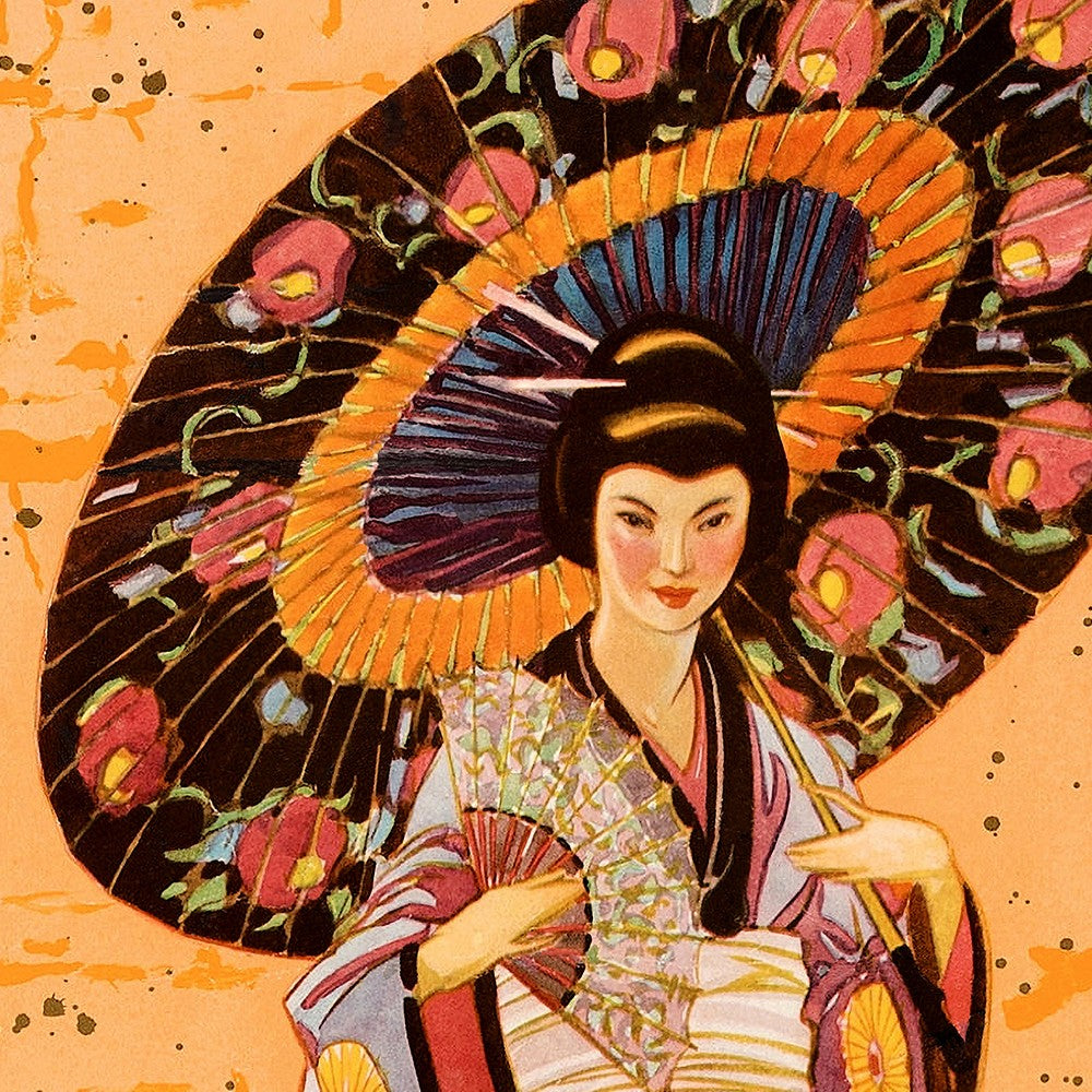 24'' X 32'' Asia Via Honolulu Vintage Travel Wall Art