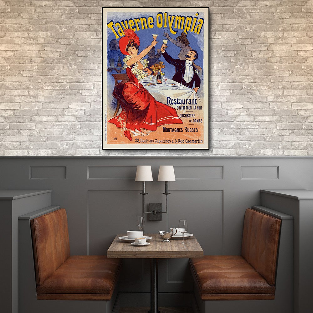 24'' X 32'' Taverne Olympia French Restaraunt Wall Art Print