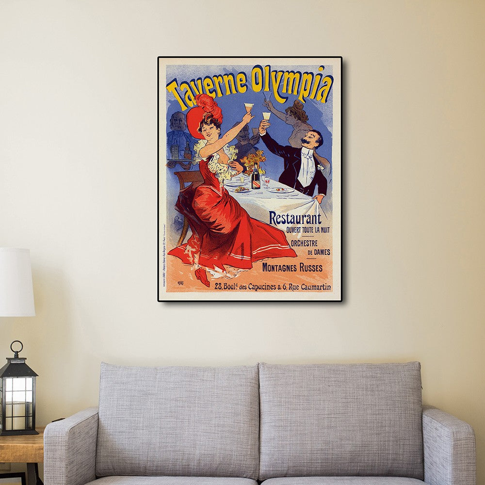 24'' X 32'' Taverne Olympia French Restaraunt Wall Art Print
