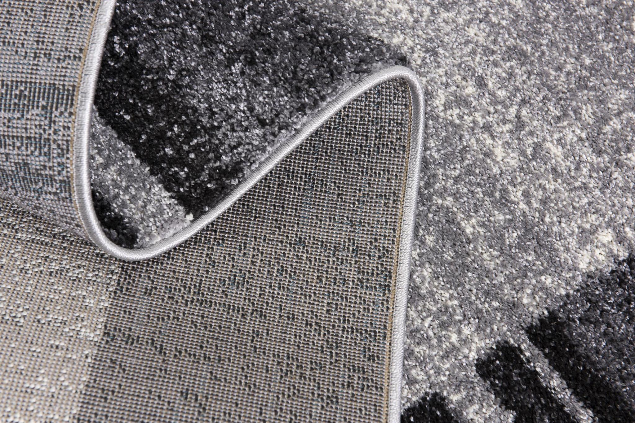 8 X 11 Gray Modern Bordered Area Rug