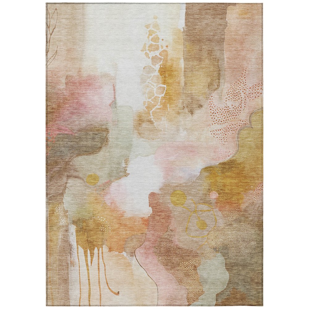 Machine Washable Indoor/Outdoor Chantille ACN2019 Mauve 3 x 5 Rug