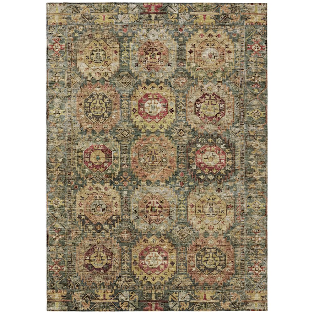 Machine Washable Indoor/Outdoor Chantille ACN2024 Aloe 3 x 5 Rug