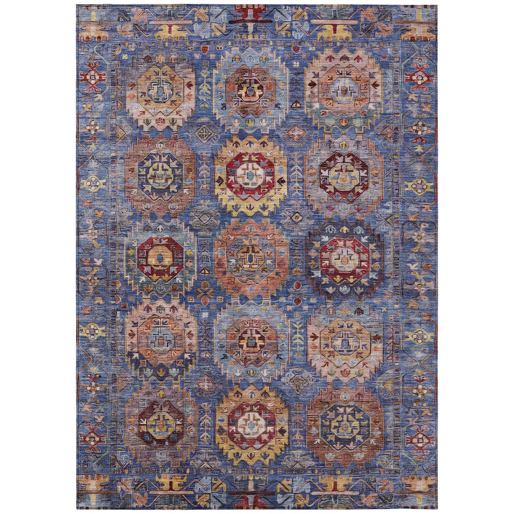 Machine Washable Indoor/Outdoor Chantille ACN2024 Denim 3 x 5 Rug