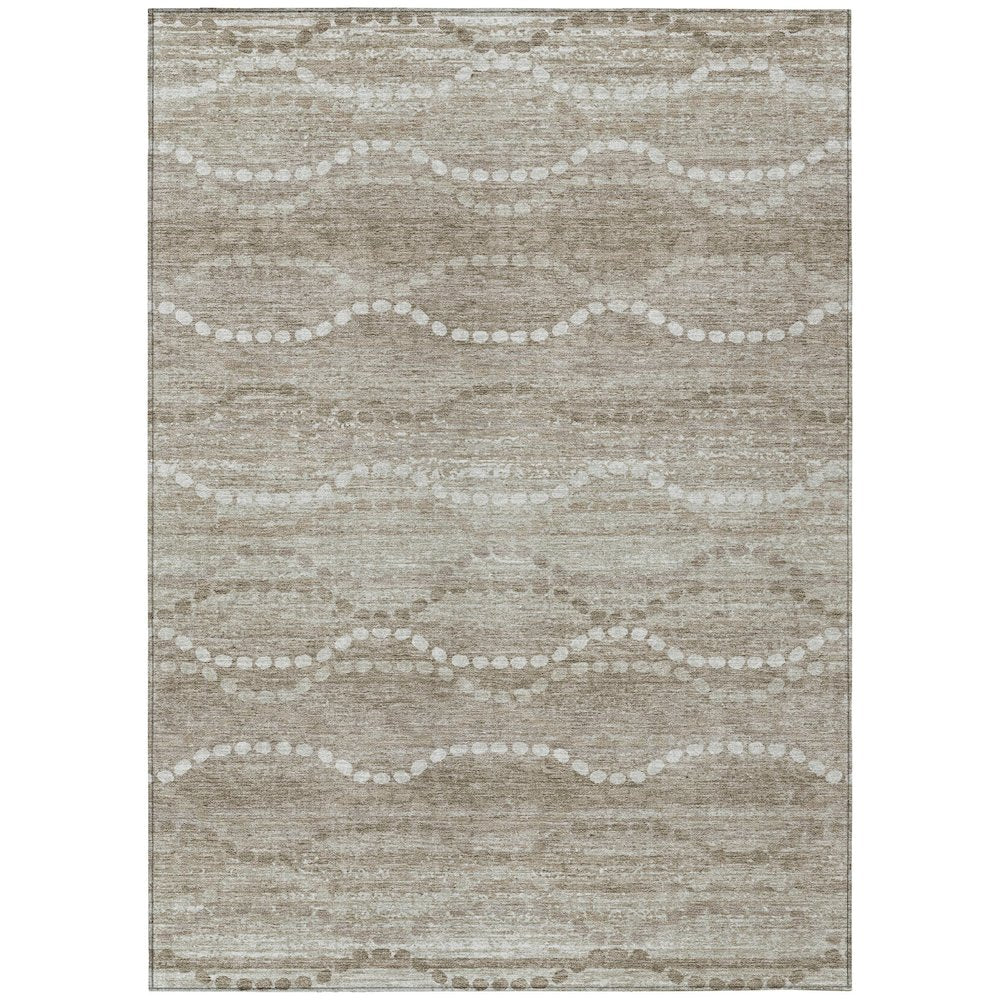 Machine Washable Indoor/Outdoor Chantille ACN2030 Khaki 3 x 5 Rug