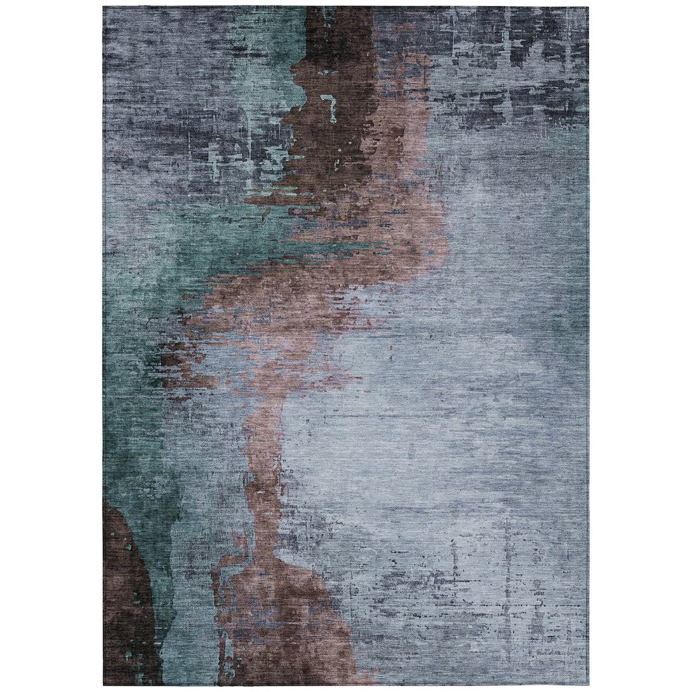 Machine Washable Indoor/Outdoor Chantille ACN2041 Blue 3 x 5 Rug
