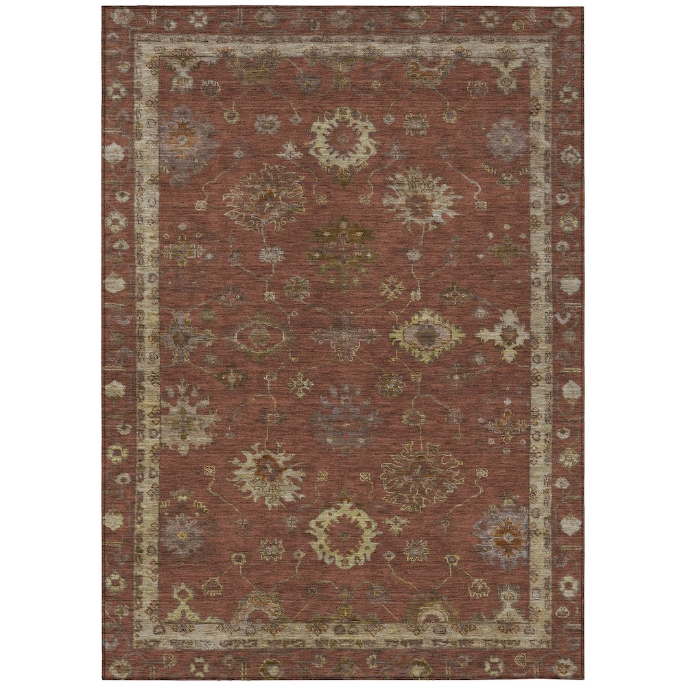 Machine Washable Indoor/Outdoor Chantille ACN2045 Paprika 3 x 5 Rug