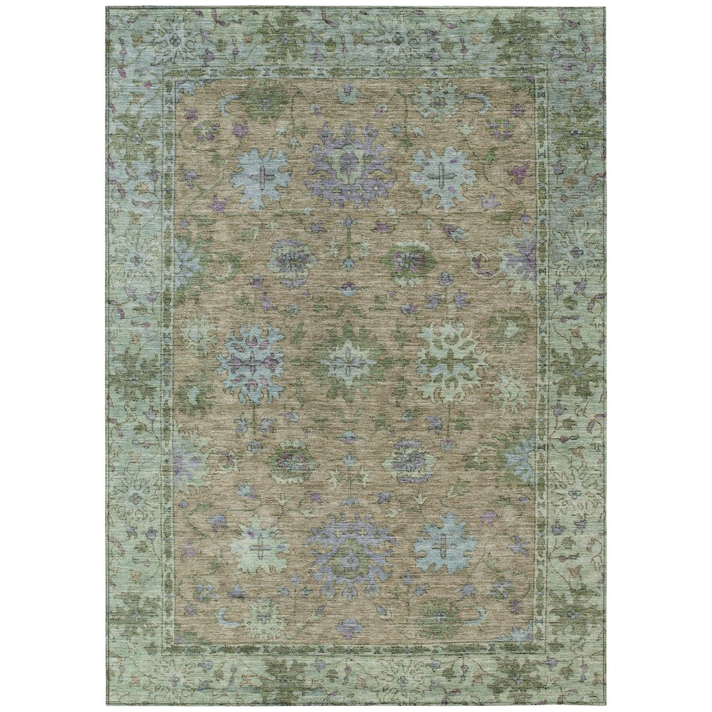 Machine Washable Indoor/Outdoor Chantille ACN2052 Brown 3 x 5 Rug