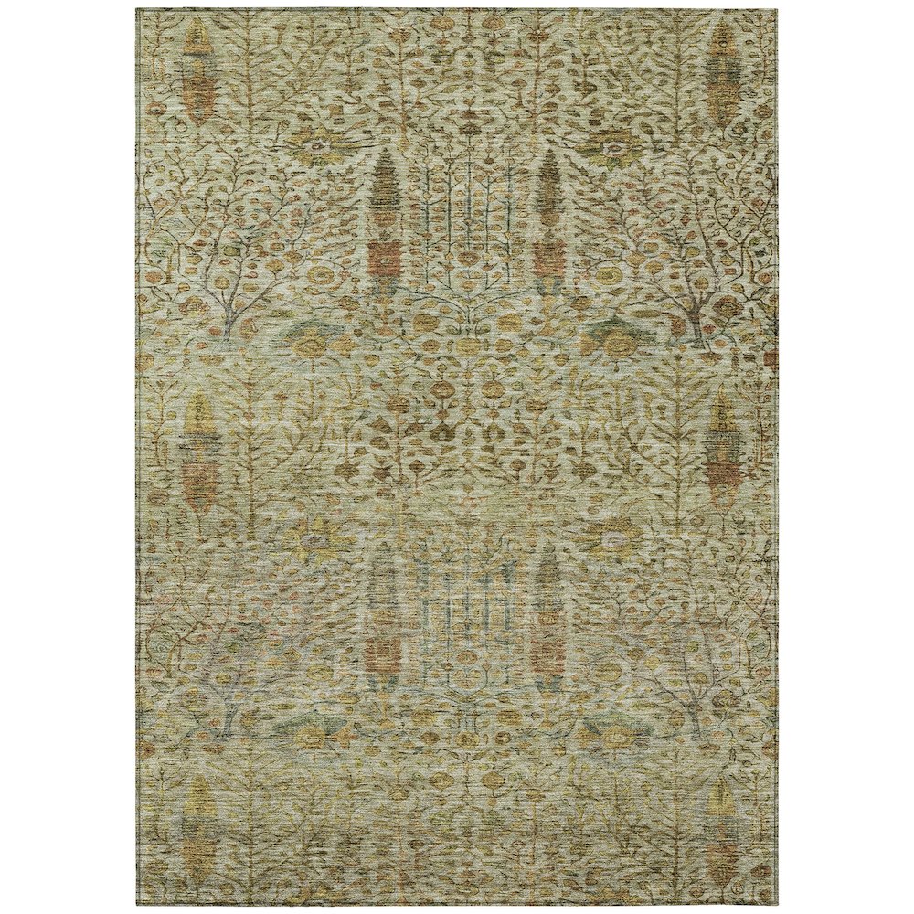 Machine Washable Indoor/Outdoor Chantille ACN2053 Wheat 3 x 5 Rug