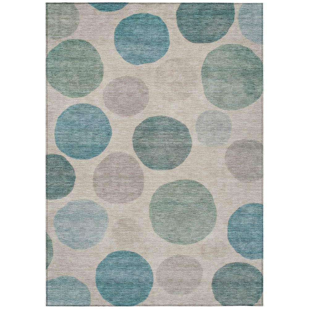 Machine Washable Indoor/Outdoor Chantille ACN2062 Teal 3 x 5 Rug