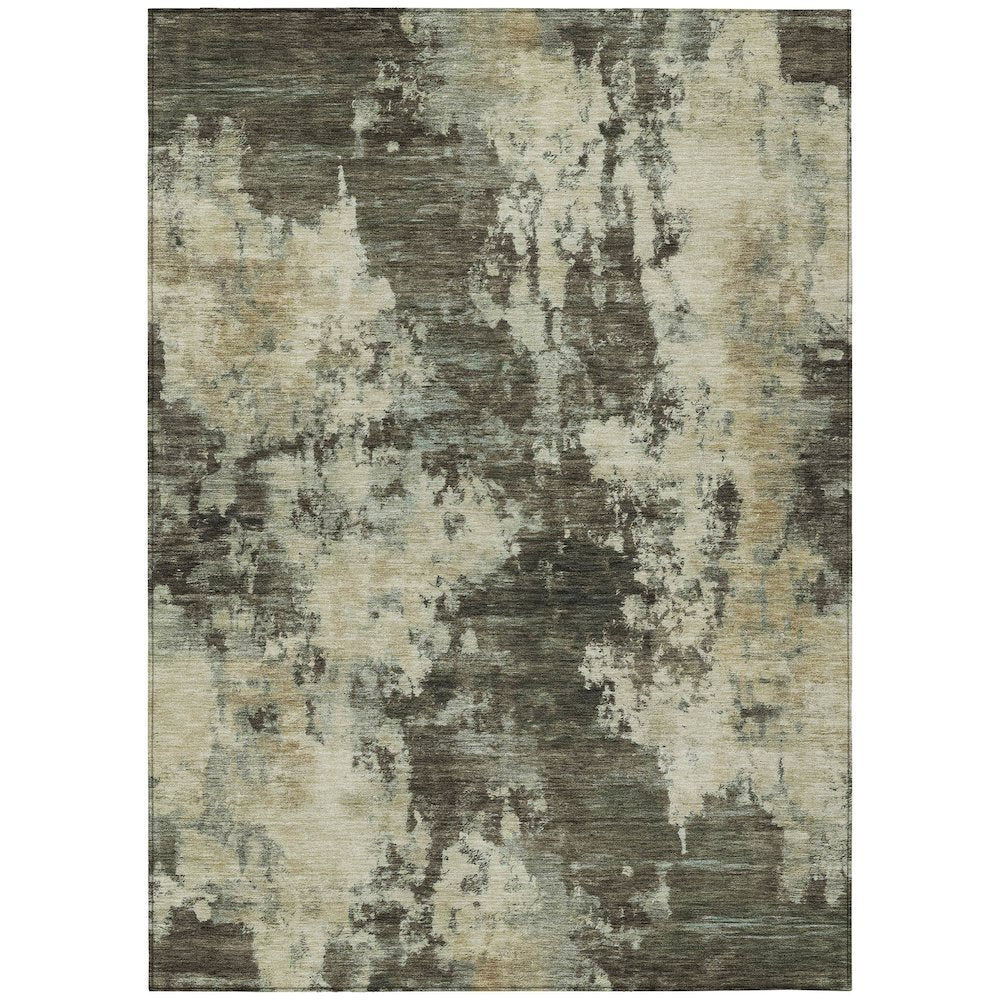 Machine Washable Indoor/Outdoor Chantille ACN2066 Brown 3 x 5 Rug
