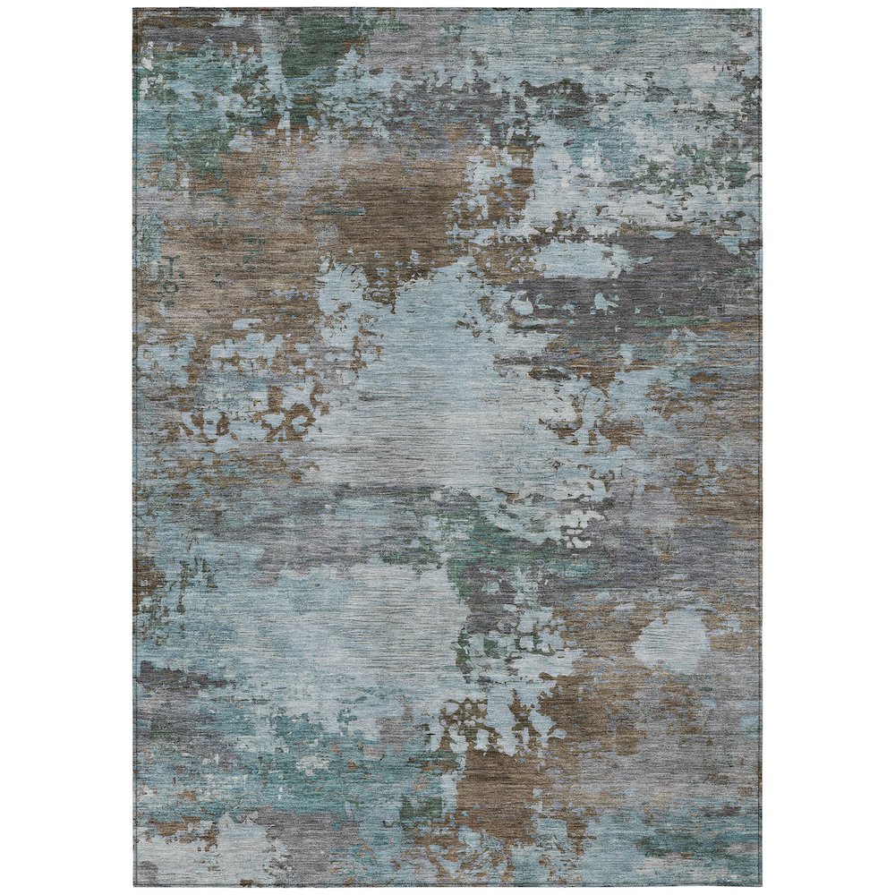 Machine Washable Indoor/Outdoor Chantille ACN2067 Brown 3 x 5 Rug