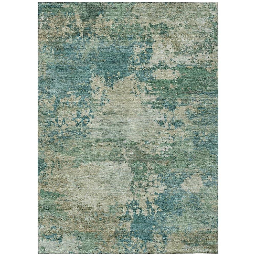 Machine Washable Indoor/Outdoor Chantille ACN2067 Teal 3 x 5 Rug