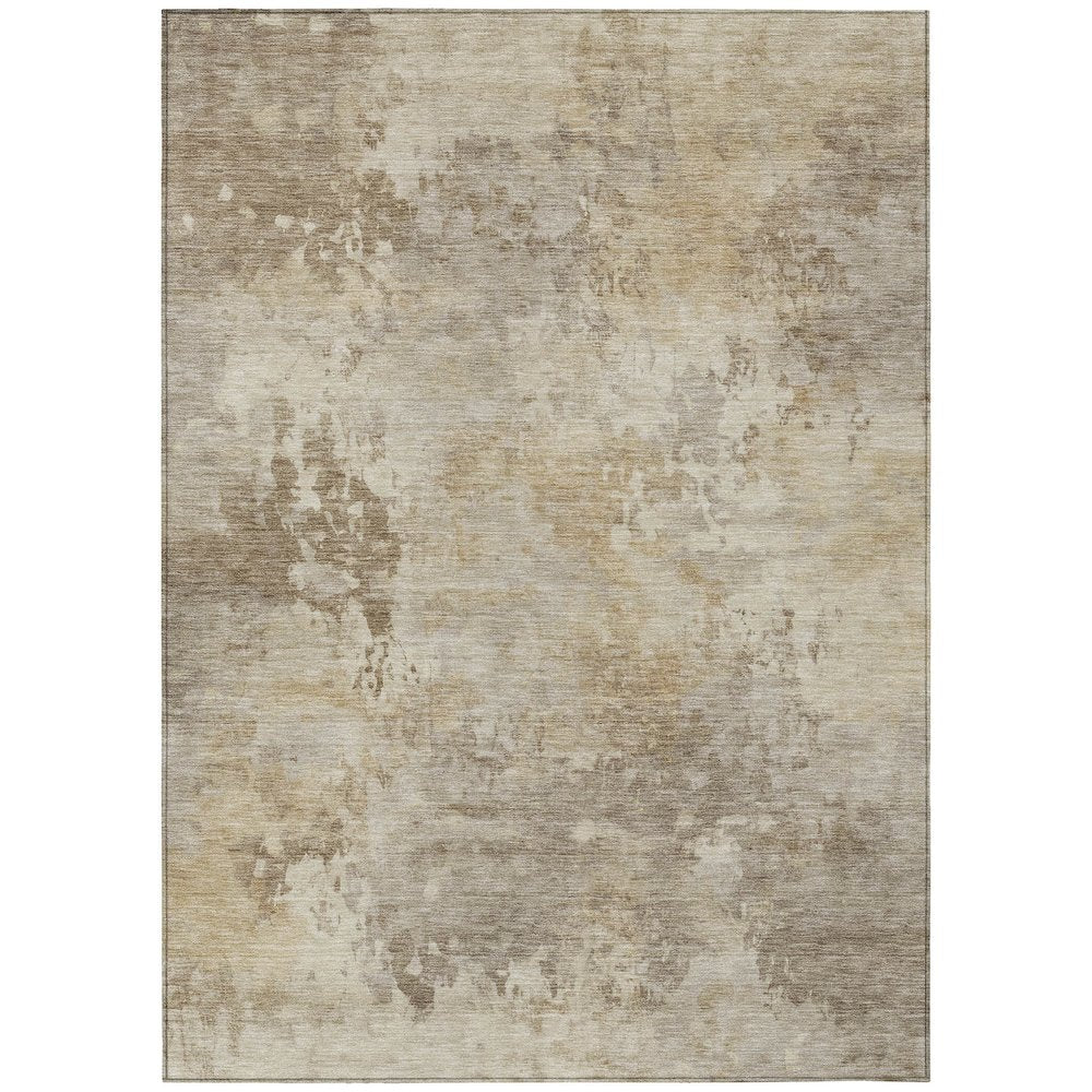Machine Washable Indoor/Outdoor Chantille ACN2073 Tan 3 x 5 Rug