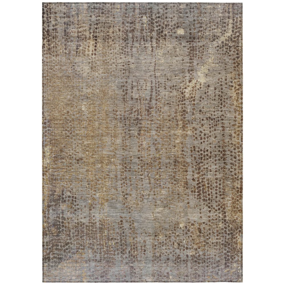 Machine Washable Indoor/Outdoor Chantille ACN2088 Brown 3 x 5 Rug