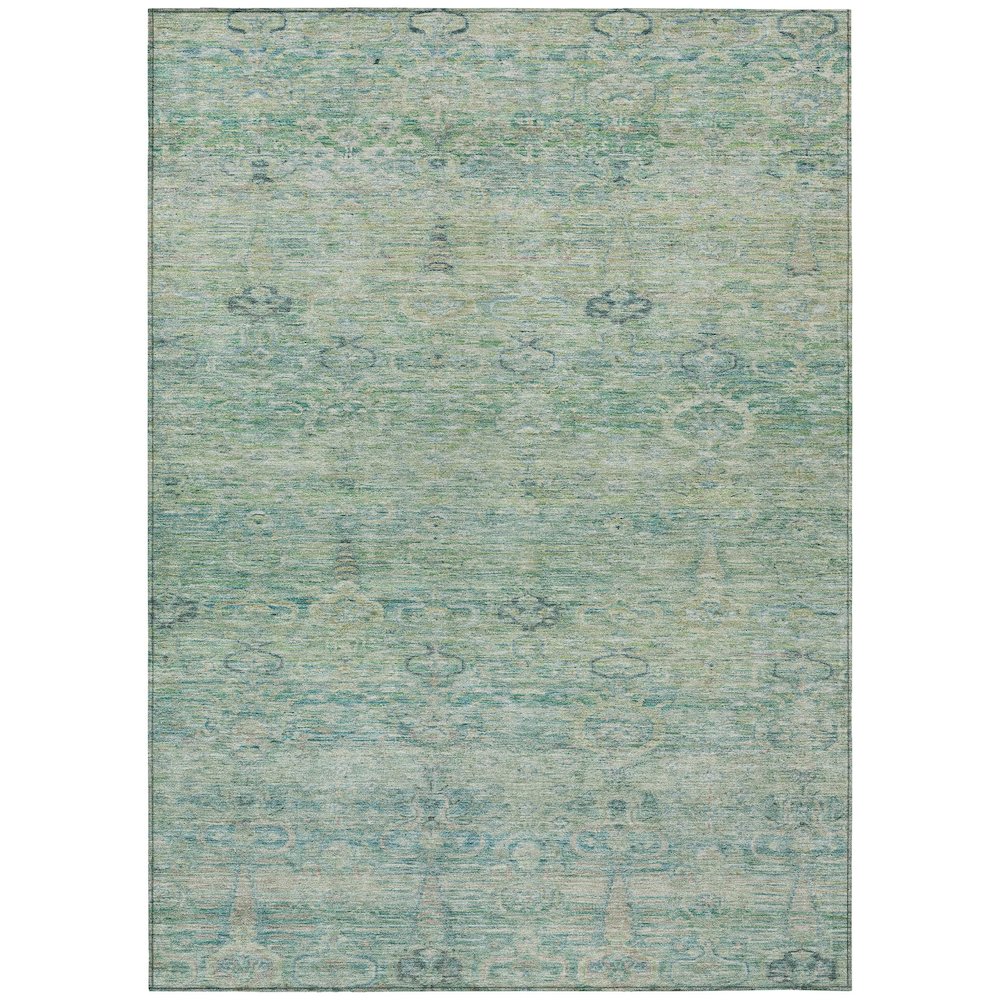 Machine Washable Indoor/Outdoor Chantille ACN2090 Teal 3 x 5 Rug