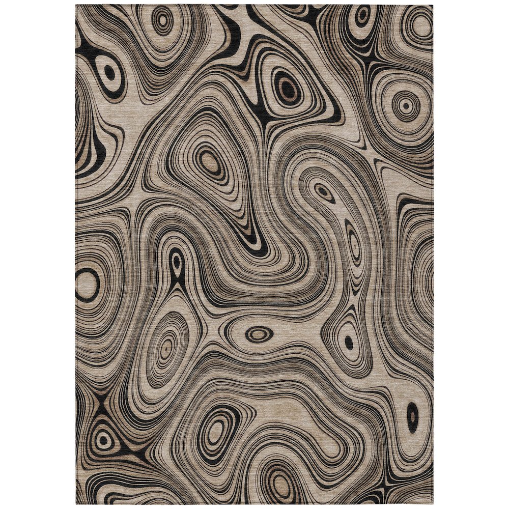 Machine Washable Indoor/Outdoor Chantille ACN2097 Beige 3 x 5 Rug