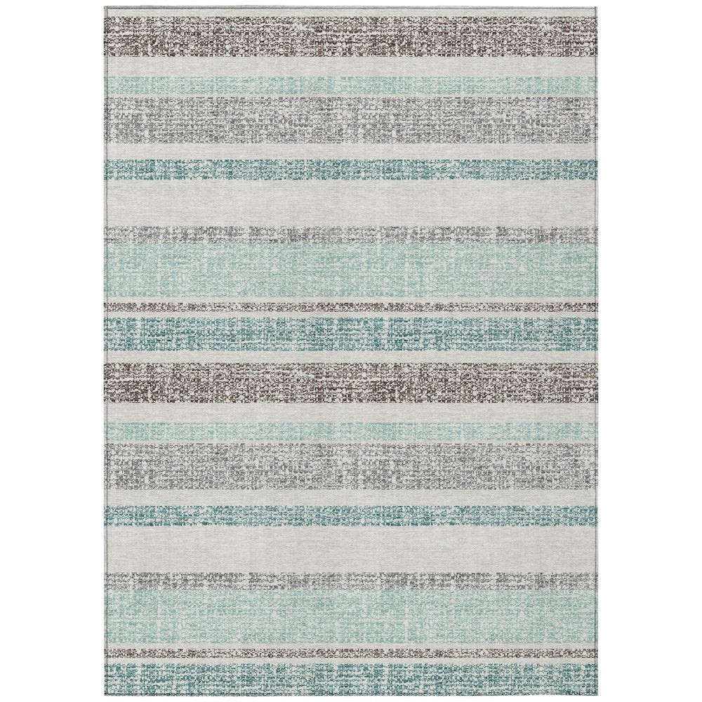 Machine Washable Indoor/Outdoor Chantille ACN2122 Teal 3 x 5 Rug