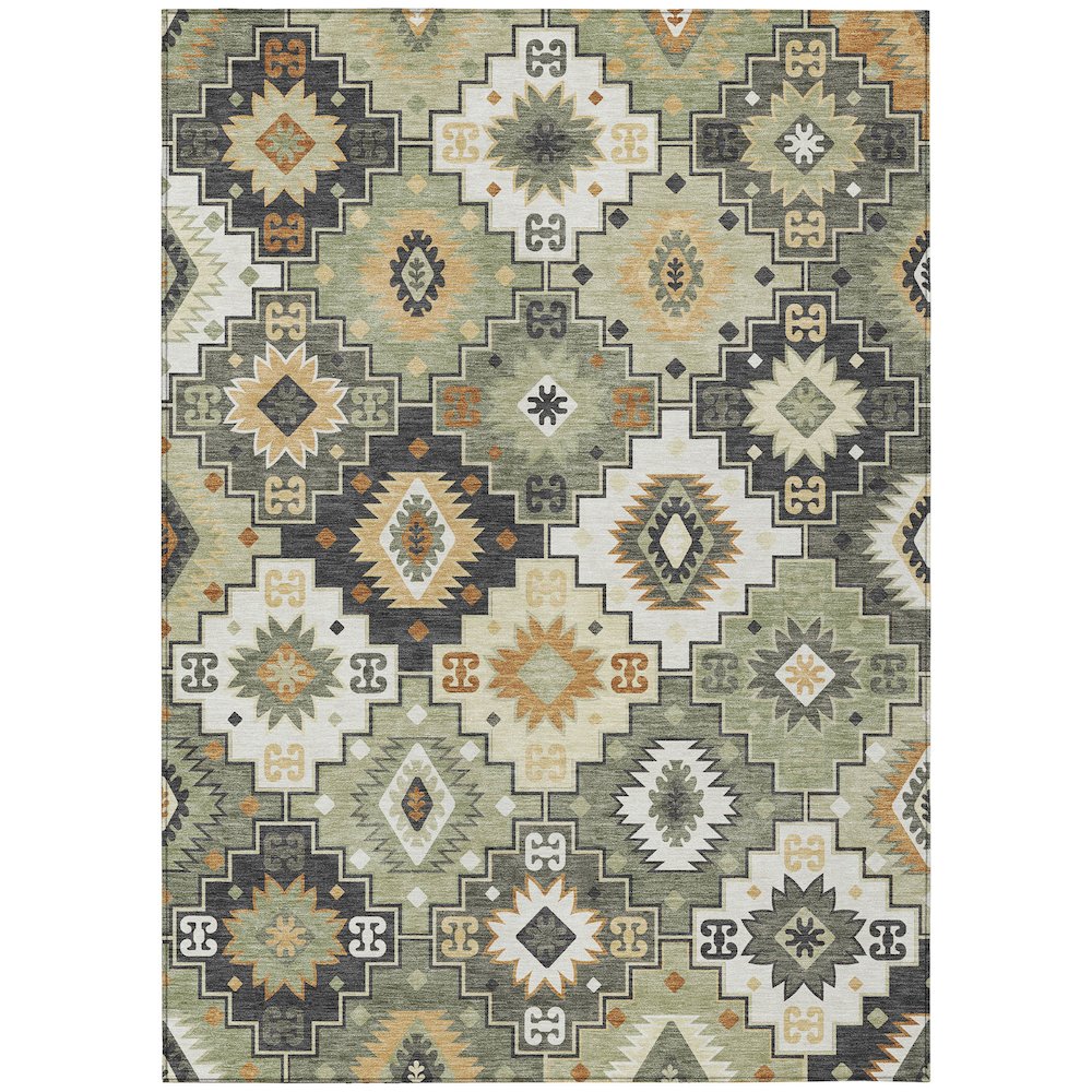 Machine Washable Indoor/Outdoor Chantille ACN2123 Fern 3 x 5 Rug