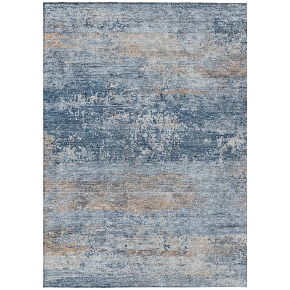 Machine Washable Indoor/Outdoor Chantille ACN2146 Denim 3 x 5 Rug